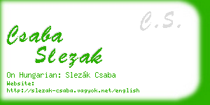 csaba slezak business card
